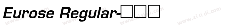 Eurose Regular字体转换